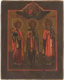 Russisch, 19.Jh by Kleine Heiligenikone, tempera, sold Jun 2015
