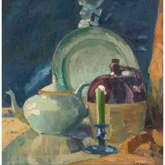 Still Life by Ferdinand Kitt, 1941, oil on board, sold Feb 2024