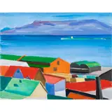 Akrafjall by Louisa Matthíasdóttir, 1989, oil on canvas, sold Feb 2024