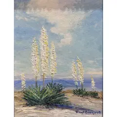 Untitled by Joane Cromwell, oil on canvas affixed to board, sold Feb 2024