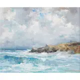Seascape by Dedrick Brandes Stuber, oil on board, sold Feb 2024