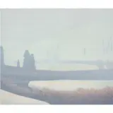 Untitled (Landscape) by Russell Chatham, 1990, lithograph, sold Feb 2024