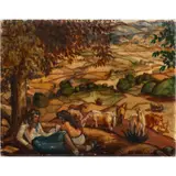 Untitled by Salvador Salazar Arrue, oil on canvas, sold Feb 2024