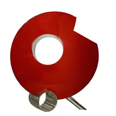Red Disc by Bret Price, 1991, acrylic sculpture, sold Feb 2024