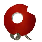 Red Disc by Bret Price, 1991, acrylic sculpture, sold Feb 2024