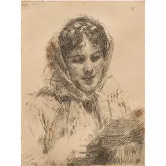 Untitled by Anders Zorn, etching, sold Feb 2024