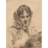 Untitled by Anders Zorn, etching, sold Feb 2024