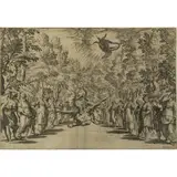 Apollo e il Drago Pitone by Agostino Carracci, 1589, etching and engraving on paper, sold Feb 2024