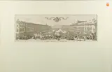 La Rue Neuvue de Nancy (La Carrière de Nancy)," (circa 1627) by Jacques Callot, etching, sold Feb 2024