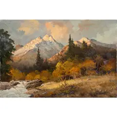 Untitled by Robert Wood, oil on canvas, sold Feb 2024