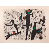 Hommage a Joan Prats by Joan Miró, 1972, lithograph in colors, sold Feb 2024