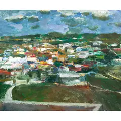 Cityscape by Elmer Bischoff, 1967, oil on canvas, sold Feb 2024
