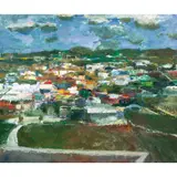 Cityscape by Elmer Bischoff, 1967, oil on canvas, sold Feb 2024