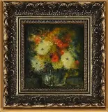Still Life with Wild Flowers II by Jan Dingemans, oil on board, sold May 2026