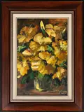 Still Life with Amaryllis by Magriet van Loggerenberg, oil on canvas, sold May 2026