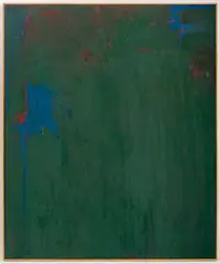 Abstract Composition in Hunter Green by Robert O'Meara, Oil on Canvas, sold May 2025