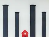 Little Red House by Stuart Hawkins, 2001, Acrylic, sold May 2025