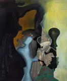 Untitled by Emily Cheng, 1990, Oil on Linen Canvas, sold May 2025