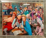 Tavern Scene by Barry Leighton-Jones, 1992, Oil on Canvas, sold May 2025