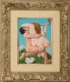 Nude Couple by Vincent Theodore Smarkusz, Tempera on Board, sold May 2025