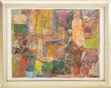 Abstract Composition by Robert Natkin, Mixed Media Collage, sold Jun 2025