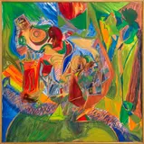 Abstract Composition by Eva Bouzard-Hui, Acrylic on Canvas, sold Jun 2025