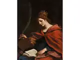 Heilige Katharina von Alexandria by Giovanni Francesco Barbieri il Guercino, oil on canvas, offered Sep 2025