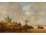 Viereckiger Wachturm by Jan Jozefsz. van Goyen, oil on panel, sold Mar 2023