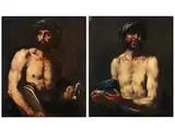 Diogenes mit Schale by Salvator Rosa, oil on canvas, sold Jun 2025