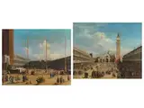 Piazza san Marco mit san Geminiano by William James, oil on canvas, sold Mar 2026