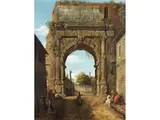 Titusbogen by Gaspar van Wittel, oil on canvas, sold Jun 2025