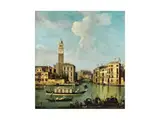 Die Mündung des Cannaregio in den Canal Grande by Giovanni Battista Cimaroli, oil on canvas, sold Jun 2024