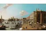 Blick auf das Ufer zur Piazetta und die Punta Della Dogana by William James, oil on canvas, offered Mar 2025