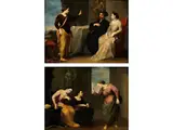 Paar Erscheinungsdarstellungen by Pasquale de Rossi, oil on canvas, sold Sep 2022