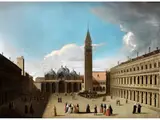 Vedute mit dem Markusplatz by Bernardo Canal, oil on canvas, sold Dec 2019