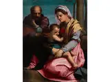 Die Heilige Familie by Florentiner Manierist des ausgehenden, oil on panel, offered Apr 2018