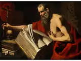 Der Heilige Hieronymus by Bartolomeo Cavarozzi, oil on canvas, sold Apr 2018