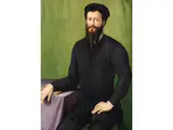 Portrait des Bartolomeo Compagni by Pier Francesco Foschi, oil on panel, offered Mar 2024