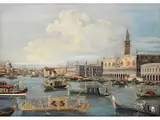 Venedig – Blick zur Mole des Dogenpalastes mit Santa Maria Della Salute by Francesco Zanin, oil on canvas, sold Mar 2026