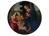 Madonna und Zwei Engel in Anbetung des Kindes by Master of the Fiesole Epiphany, tempera, offered Dec 2015