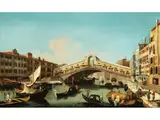 Die Rialtobrücke in Venedig by Michele Giovanni Marieschi, oil on canvas, sold Dec 2021
