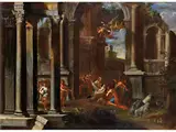 Anbetung der Hirten in Klassischen Ruinen by Giovanni Paolo Panini, oil on canvas, offered Jun 2026