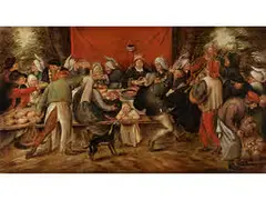 Kermesse by Pieter Brueghel d. J., oil on panel, sold Sep 2016