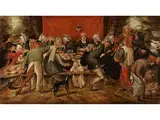 Kermesse by Pieter Brueghel d. J., oil on panel, sold Sep 2016