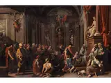 Schwurszene Eines Knaben im by Johann Heiss, 1640 Memmingen – 1704 Augsburg, oil on canvas, sold Mar 2023