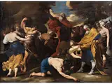 Moses und das Wasserwunder by Cesare Fracanzano, oil on canvas, offered Jun 2023