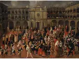 Karneval in Venedig by Josef Heintz d. J., oil on canvas, sold Mar 2026