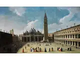 Piazza san Marco in Venedig by Apollonio Facchinetti, oil on canvas, sold Dec 2024