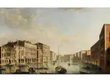 Foscari und dem Palazzo Moro lin by Iseppo Facchinetti, oil on canvas, sold Dec 2023