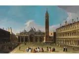 Venedig – Piazza san Marco by Apollonio Facchinetti, oil on canvas, sold Mar 2025